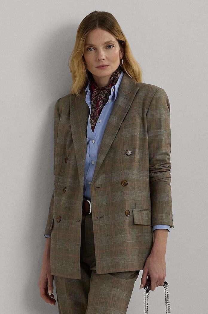 Lauren Ralph Lauren geaca de lana cu captuseala bej 200940241