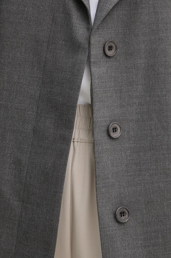 Blazer s příměsí vlny Remain Boxy Blazer 5018971959 šedá