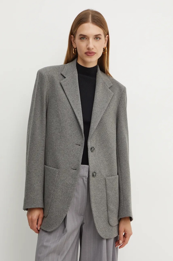 Σακάκι Weekend Max Mara ύφασμα γκρί 2425916022600