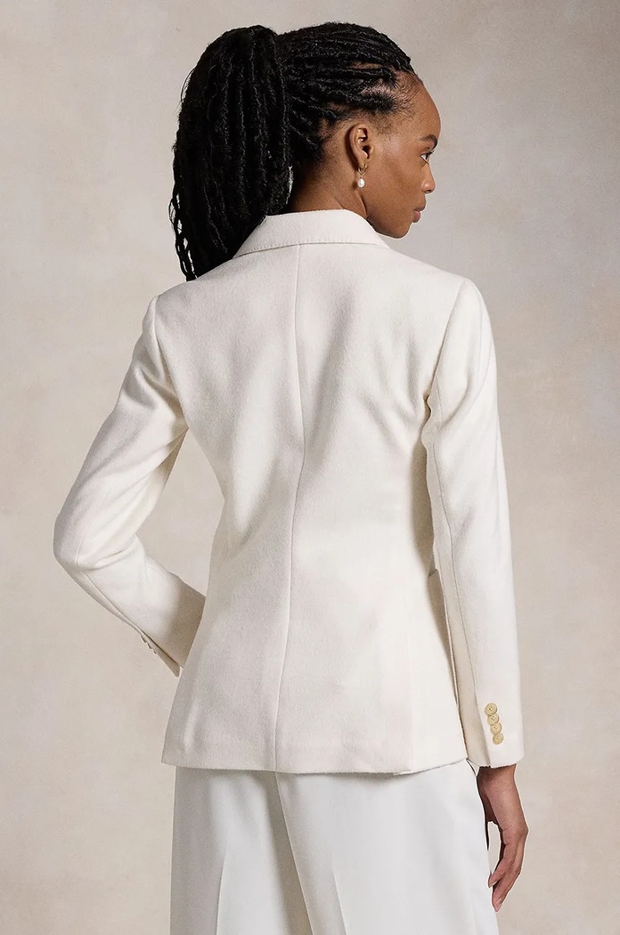 Blazer s příměsí vlny Polo Ralph Lauren 211947976 bílá AW24