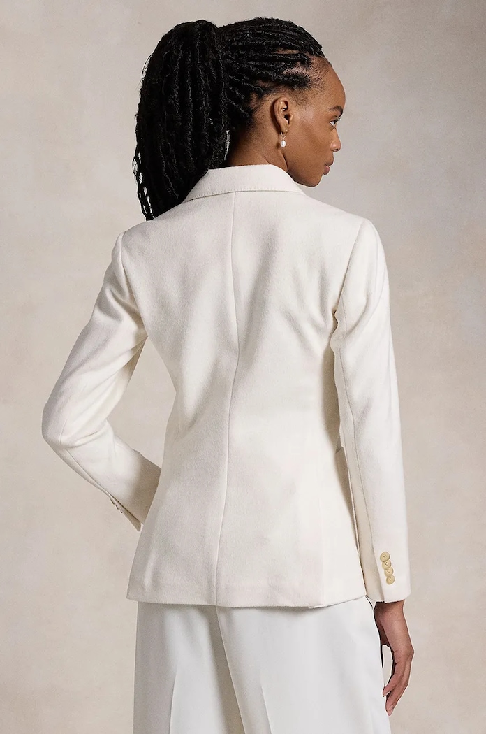 Blazer s příměsí vlny Polo Ralph Lauren 211947976 bílá AW24