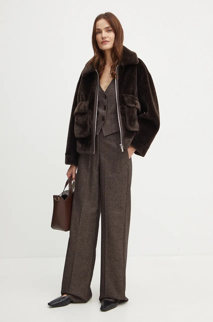 Marella mellény gyapjú keverékből 2423156012200 barna AW24