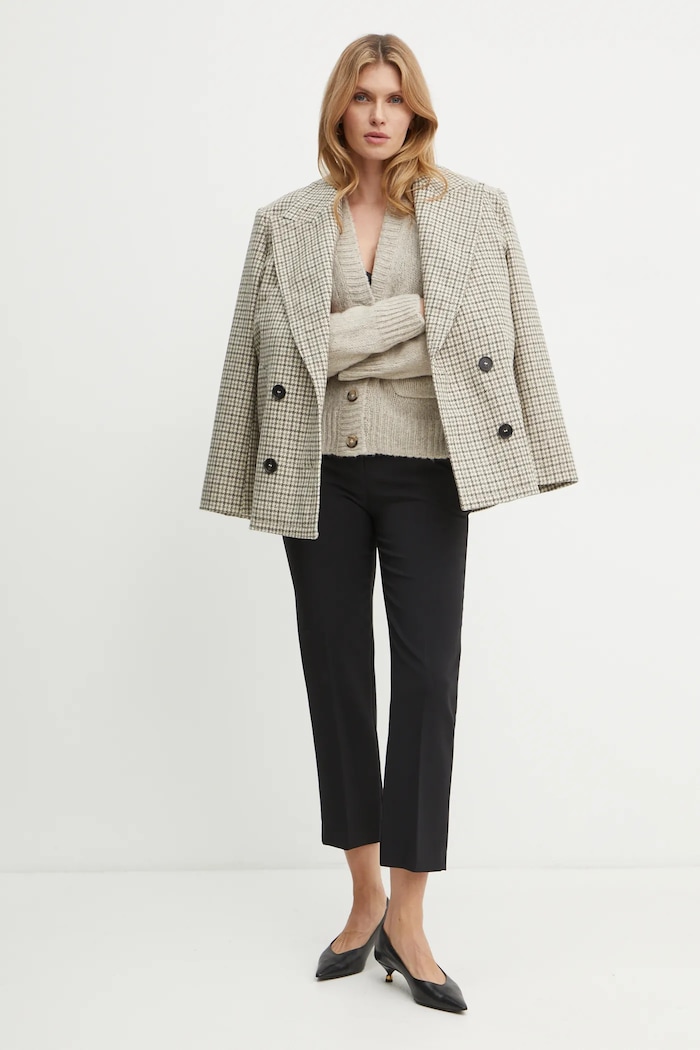 Vlnený kabát MAX&Co. 2426086034200 béžová AW24