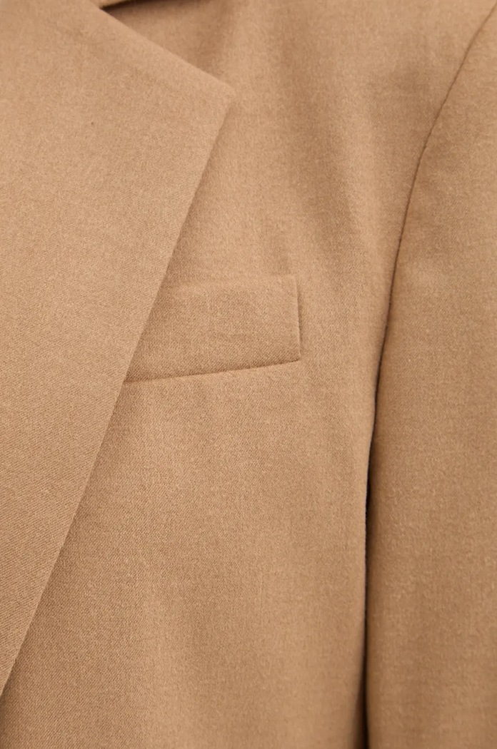 Blazer s příměsí vlny HUGO 50525868 hnědá