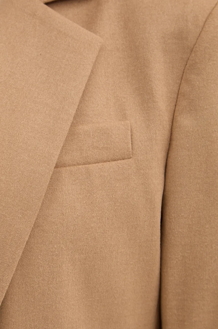 Blazer s příměsí vlny HUGO 50525868 hnědá