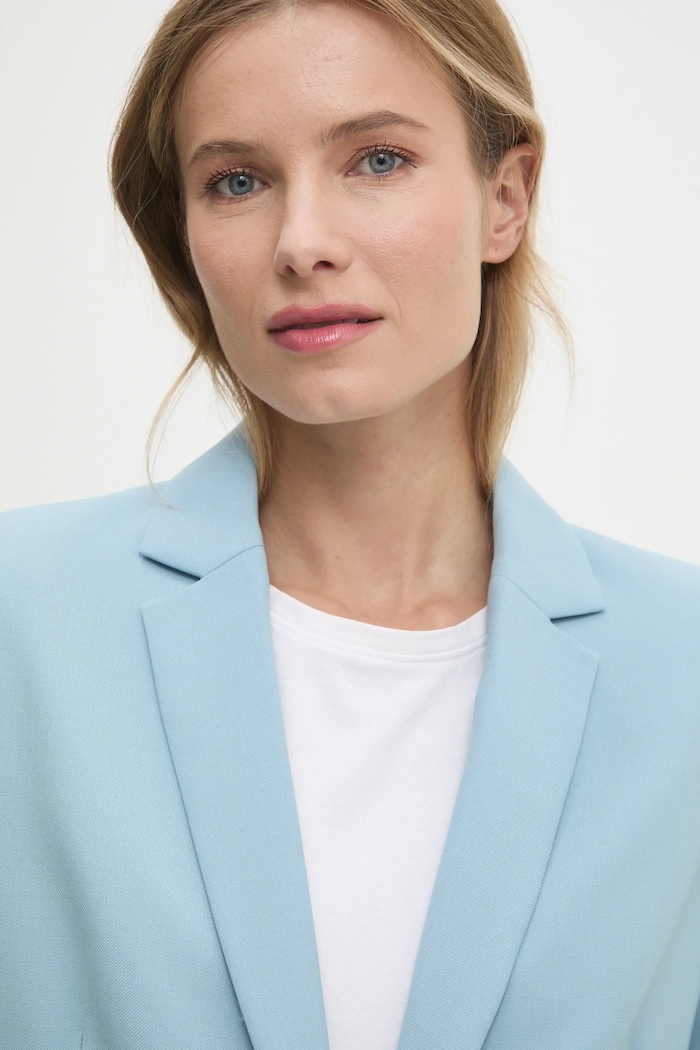 Calvin Klein marynarka z domieszką wełny K20K207632 niebieski