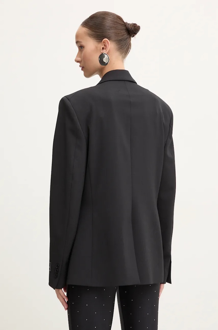 Odzież MSGM Marynarka z domieszką wełny 3742MDG11.247810 czarny
