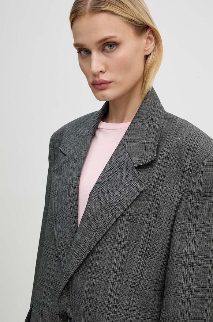 Geaca de lana MSGM 3742MDG03.247825 gri