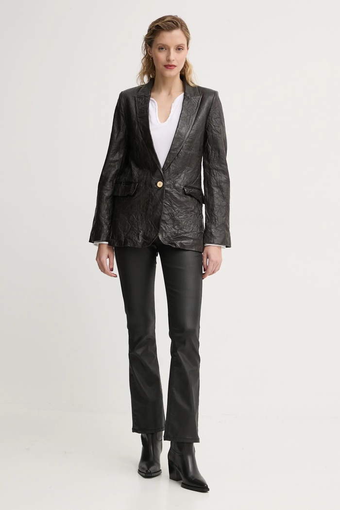 ZADIG&VOLTAIRE marynarka skórzana RWBL00059 brązowy AW24