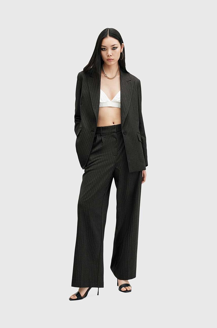 AllSaints marynarka AVERIE PIN W008QB szary