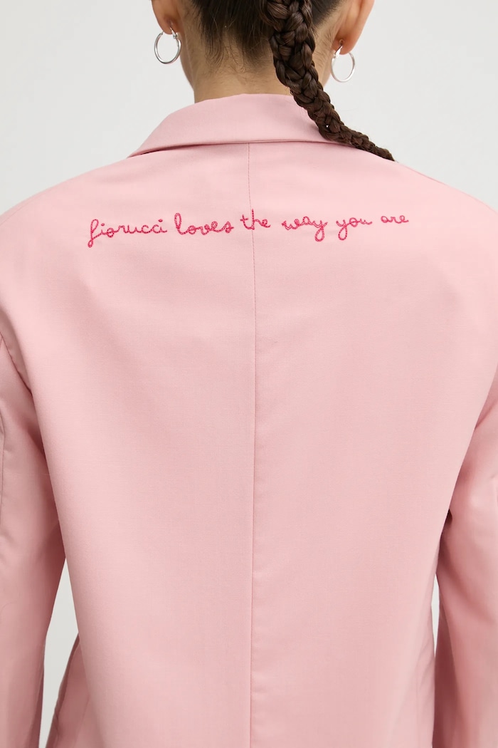 Vlněné sako Fiorucci W01FMBDO059WO01PN02 růžová