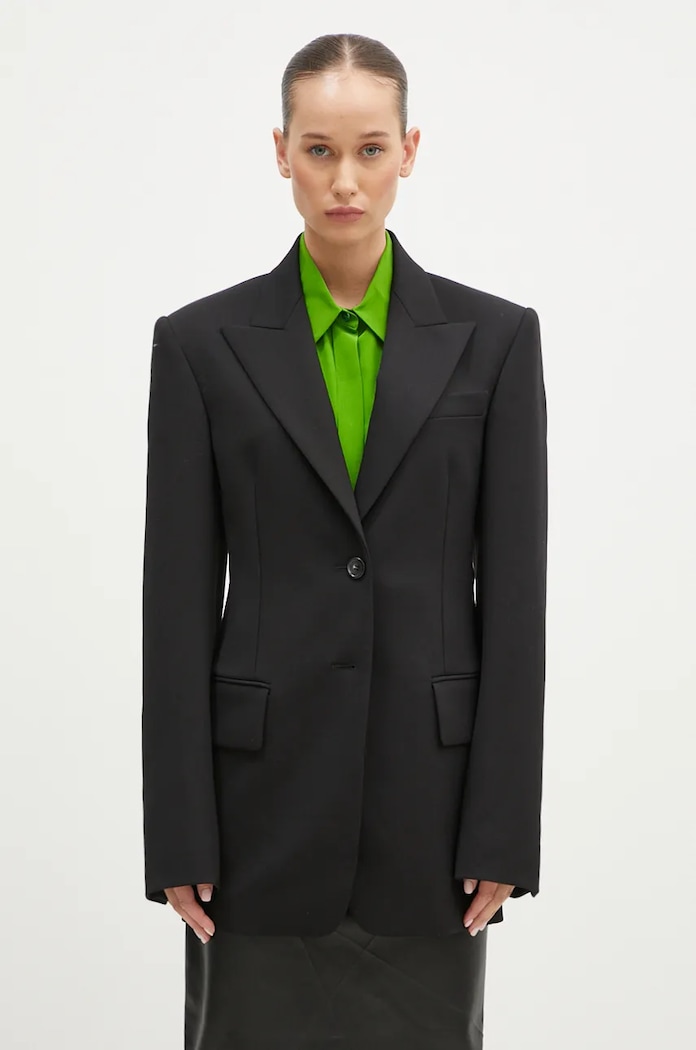 Sportmax Sacou din lână Echi negru 2422046042600