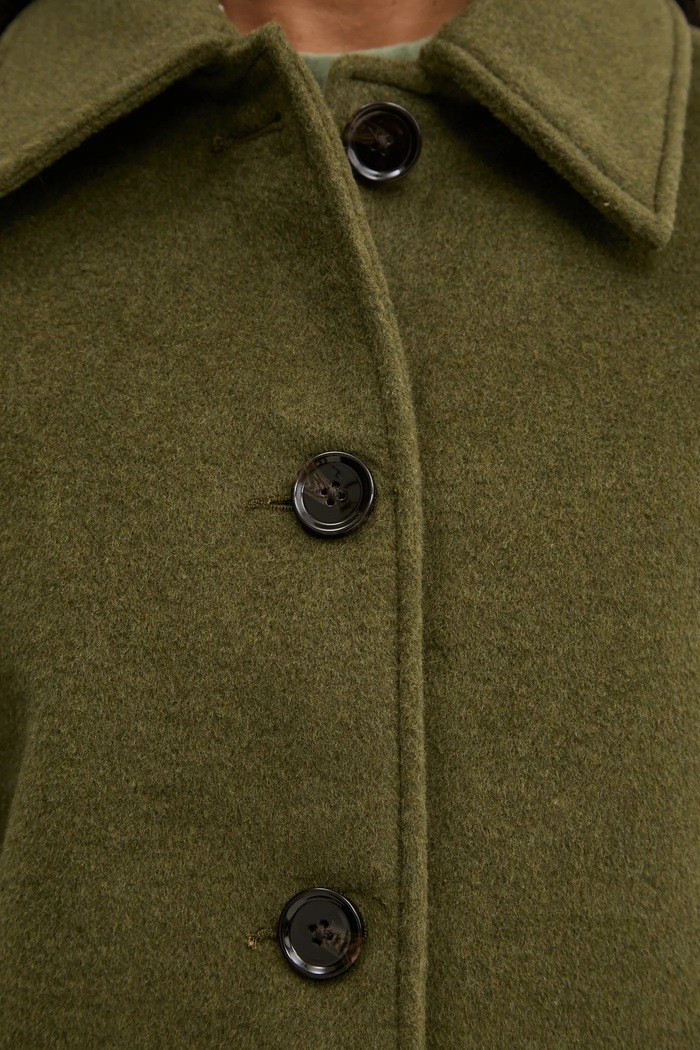 Вълнено яке Abercrombie & Fitch KI144.4168.340 зелен