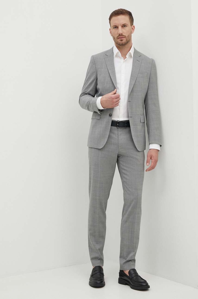 BOSS garnitur z domieszką wełny 50521670 szary