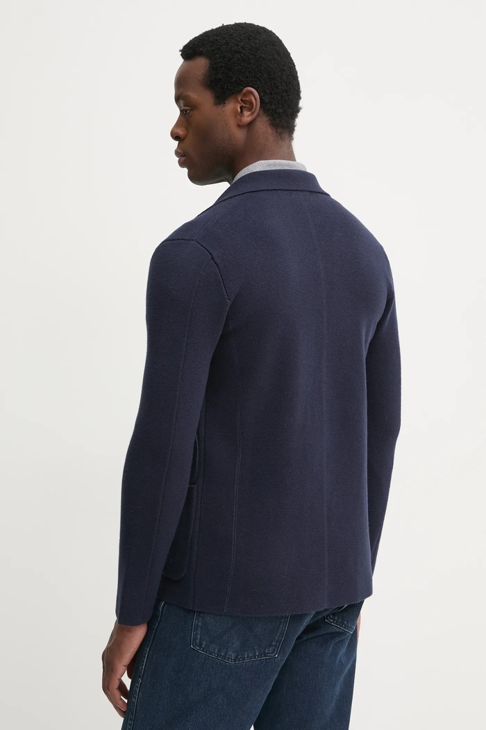 Oblečení Blazer s příměsí vlny United Colors of Benetton 10C1U601E námořnická modř