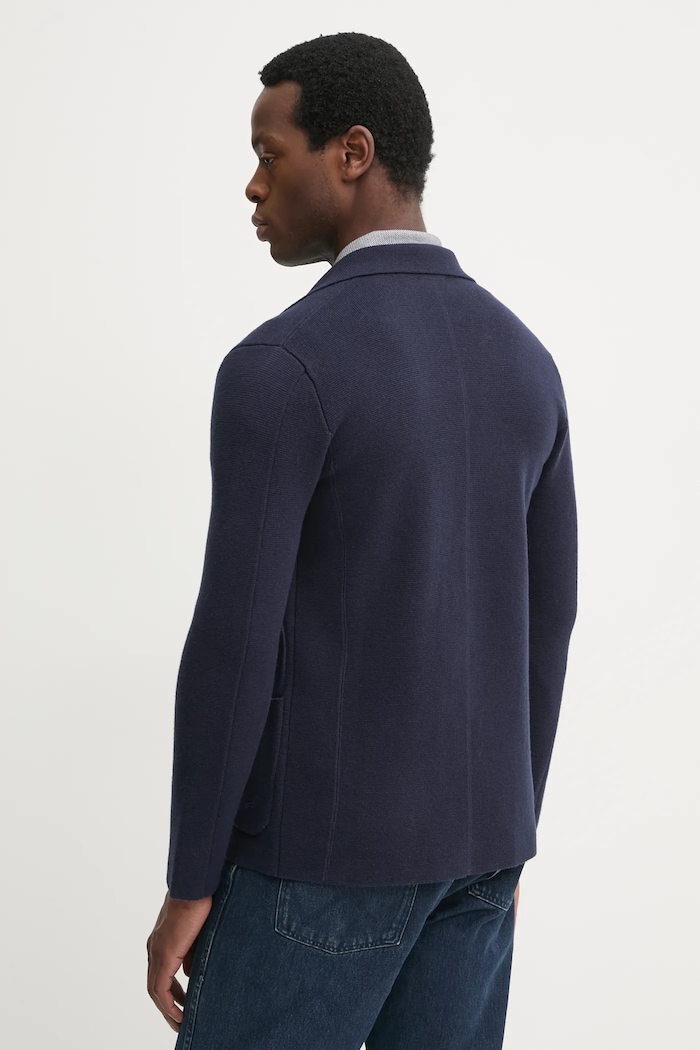Oblečení Blazer s příměsí vlny United Colors of Benetton 10C1U601E námořnická modř