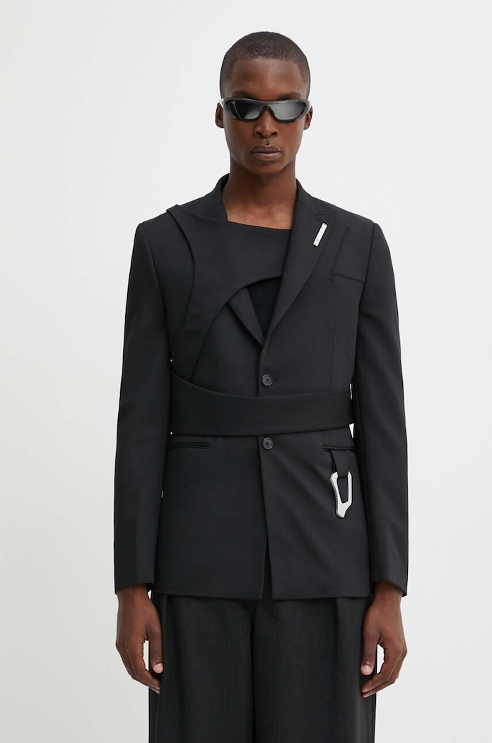 Heliot Emil wool blend blazer with lining black HE.M.04.008.W05.BLK01