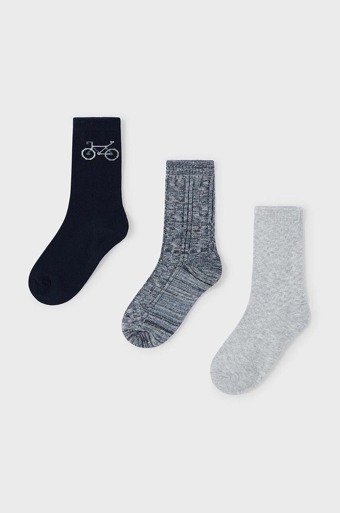 Mayoral skarpetki dziecięce 3-pack skarpetki krótkie szary 10804.5J.Skarpetki.9BYH