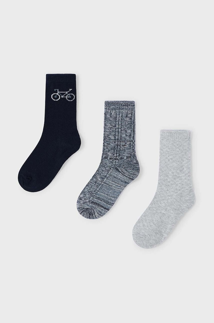 Mayoral skarpetki dziecięce 3-pack skarpetki krótkie szary 10804.5J.Skarpetki.9BYH