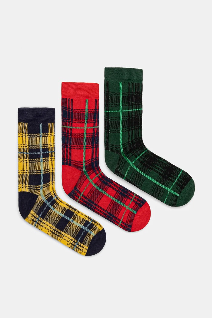 Čarape United Colors of Benetton 3-pack visoke čarape šarena 6AO30703W.G.Seasonal