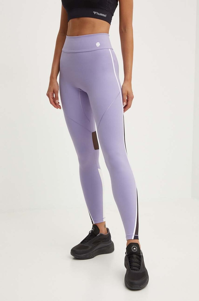 BOSS legging elasztánnal lila 50520070