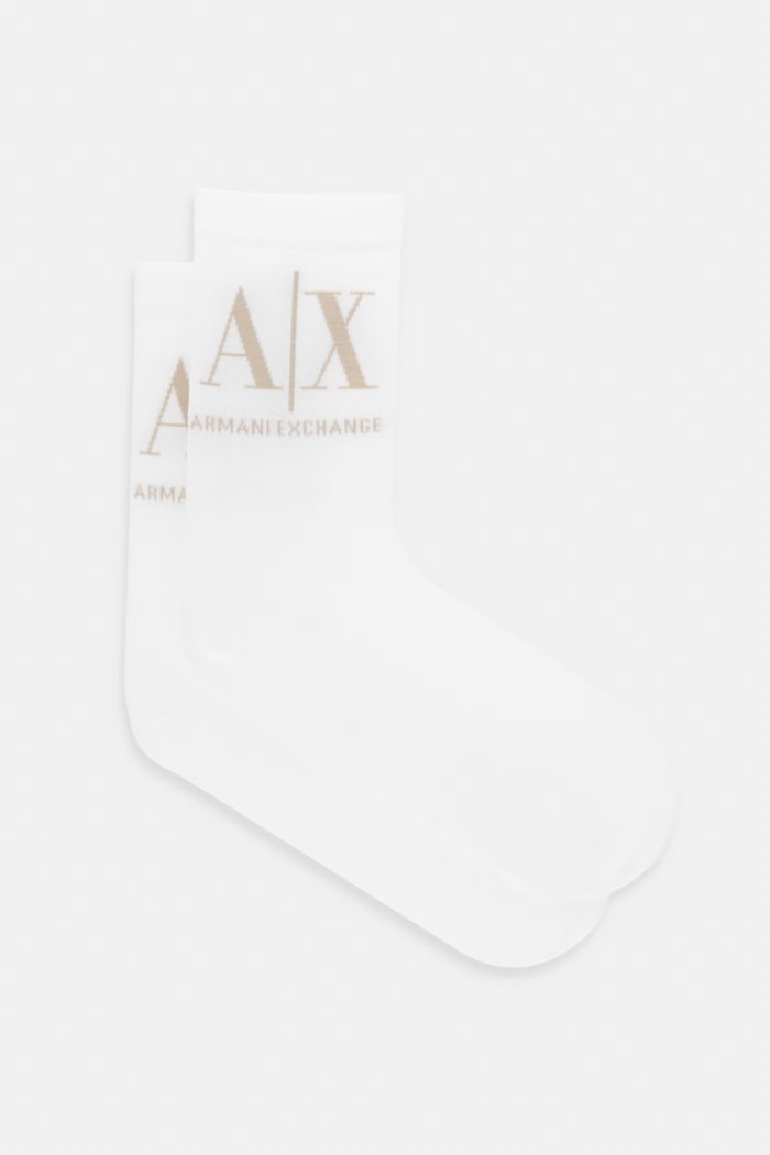 Ponožky Armani Exchange dlhé ponožky biela 946020.CC401