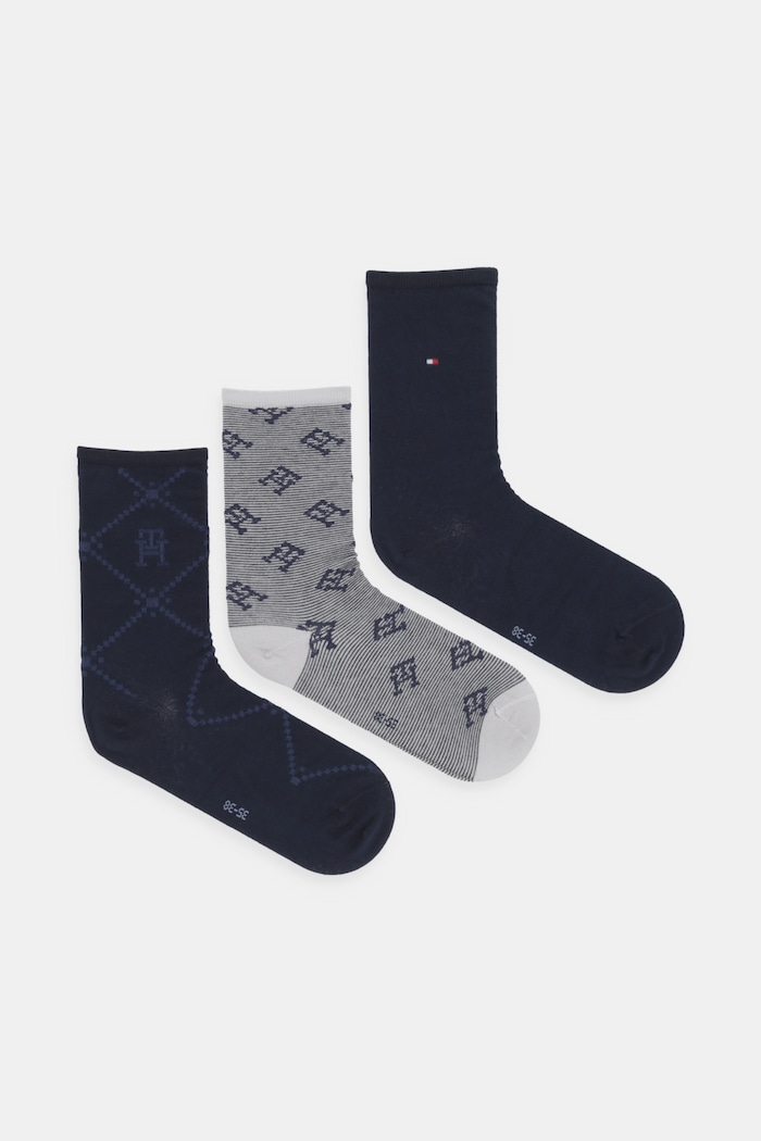 Tommy Hilfiger Skarpetki 3-pack granatowy 701229863