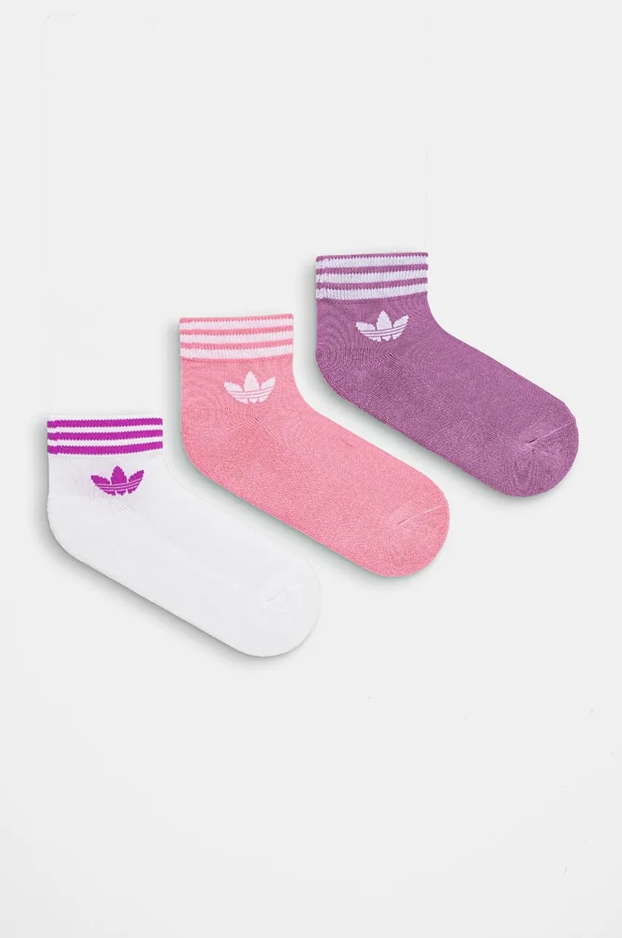 Ponožky adidas Originals 3-pack dlouhé ponožky růžová IX7520