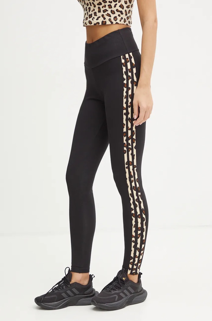 Κολάν adidas Originals Leopard Legging απλικέ μαύρο IW8471