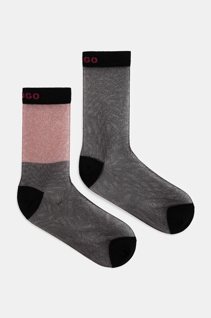 Ponožky HUGO 2-pack dlouhé ponožky černá 50524270