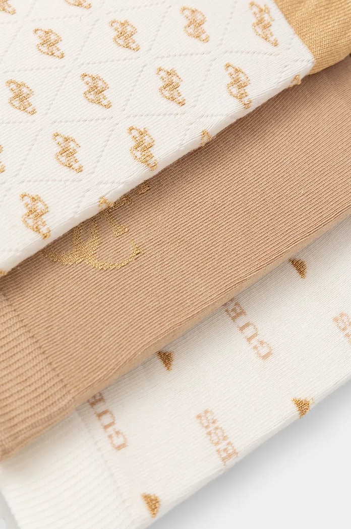Ponožky Guess 3-pak O4BG03.KCJ20 béžová AW25