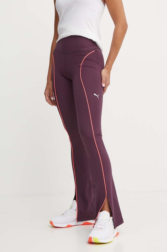Puma leggins de antrenament Cloudspun tricotaj violet 525770