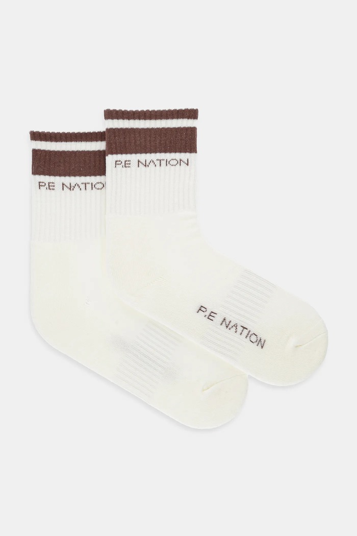 P.E Nation șosete Homage sosete lungi bej 243A416
