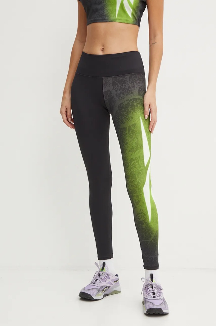Tajice za trening Reebok LUX Collection Planet friendly crna 100205573