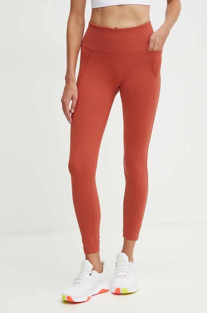 Reebok legginsy treningowe LUX Collection z elastanem pomarańczowy 100205604
