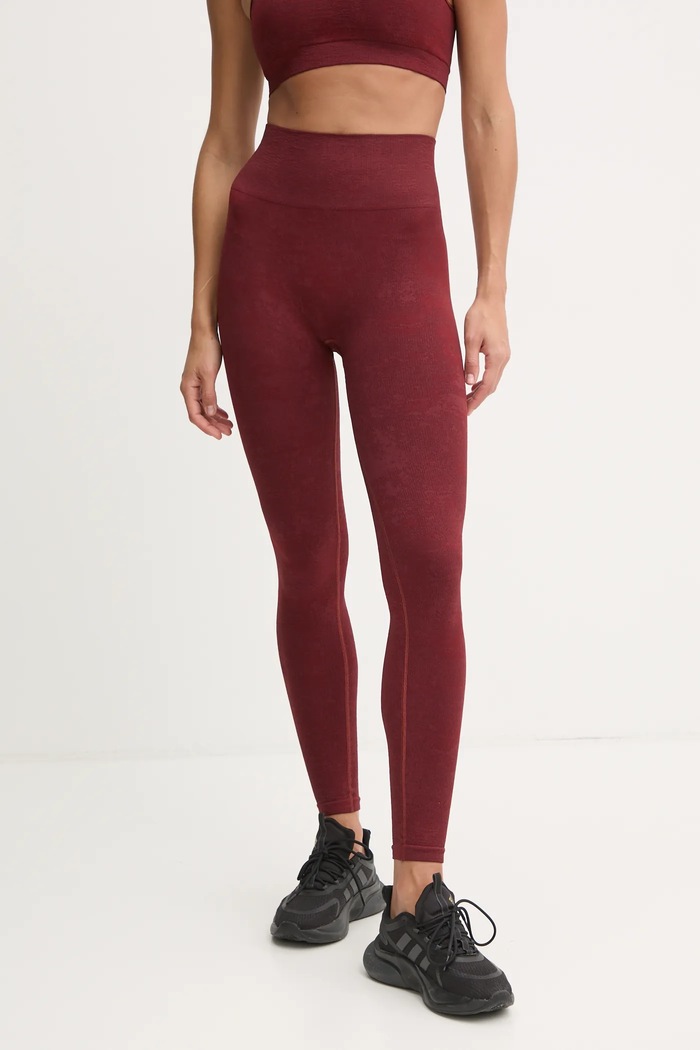 Tréningové legíny Calvin Klein Performance jednofarebný burgundské 00GWF4L600