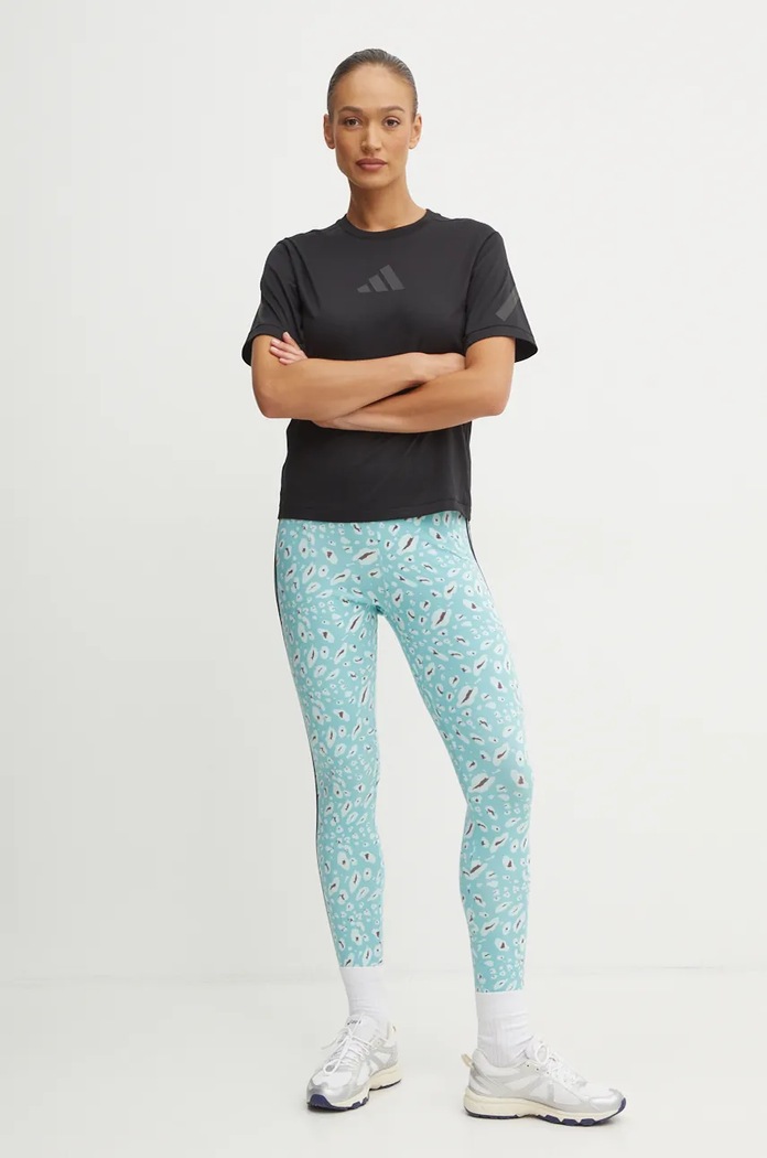 adidas legginsy Animal IY5008 turkusowy AW24