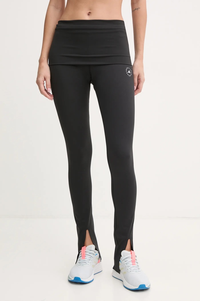adidas by Stella McCartney legginsy treningowe TrueStrength z elastanem czarny IW0515
