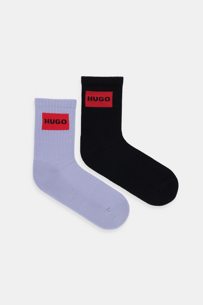 Носки HUGO 2 шт 2P QS RIB LABEL CC W чёрный 50510661