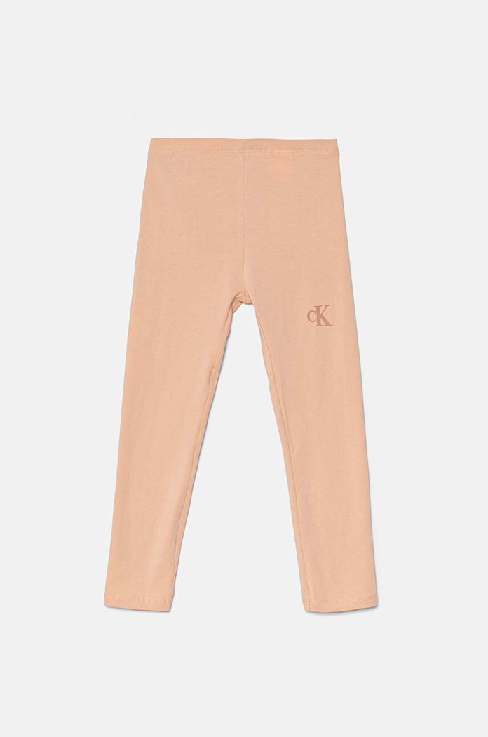 Calvin Klein Jeans legginsy dziecięce LEGGING z elastanem różowy IG0IG02137.9BYH.104.116