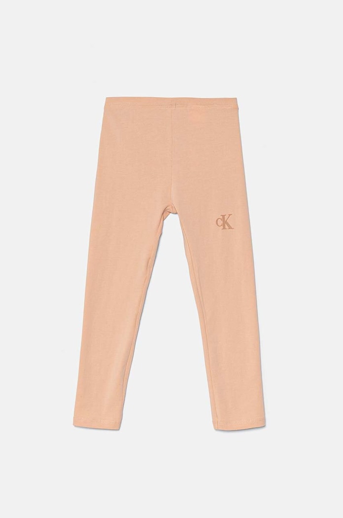 Calvin Klein Jeans legginsy dziecięce LEGGING z elastanem różowy IG0IG02137.9BYH.104.116