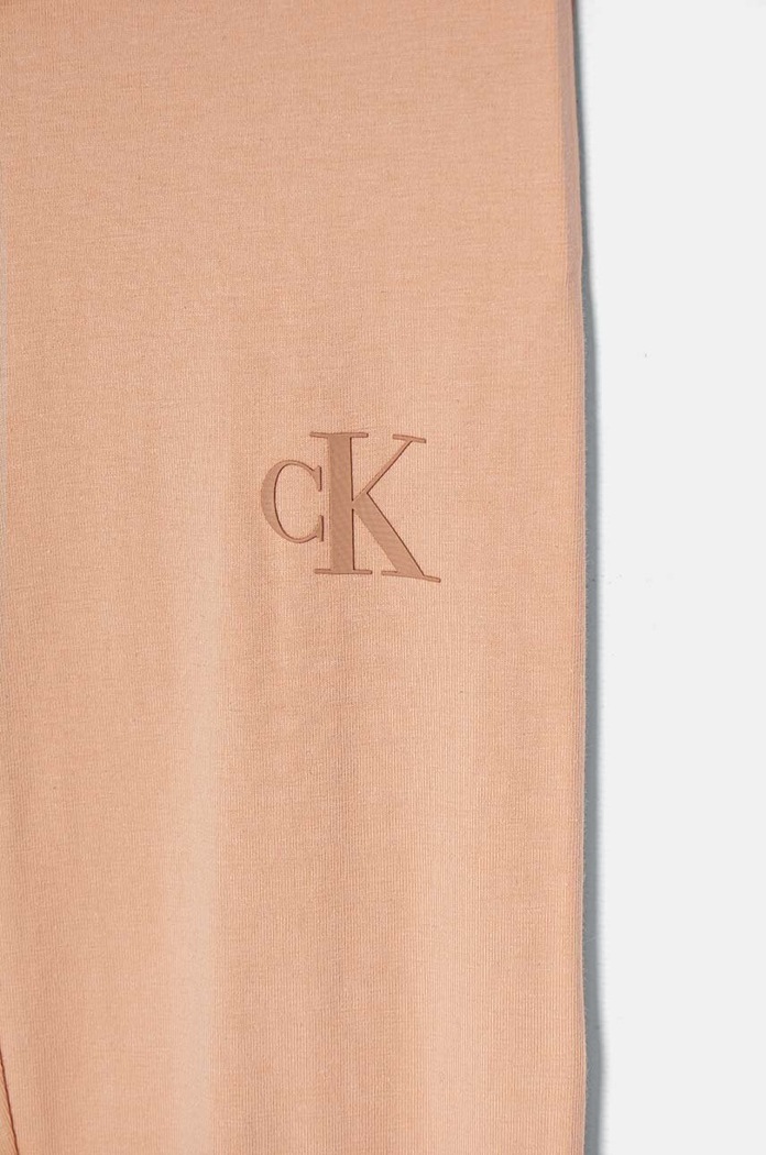 Fete Calvin Klein Jeans leggins copii LEGGING IG0IG02137.9BYH.128.176 portocaliu