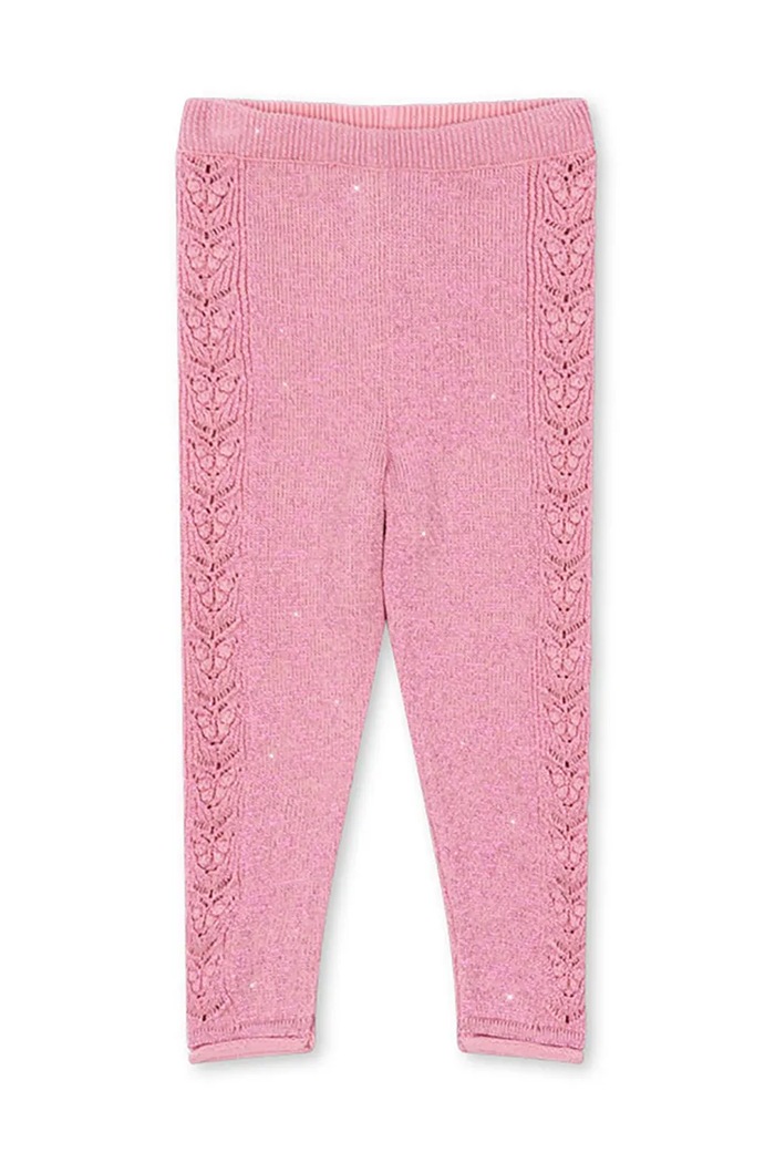 Dječje tajice Konges Sløjd CABBY KNIT PANTS pletivo roza KS101447