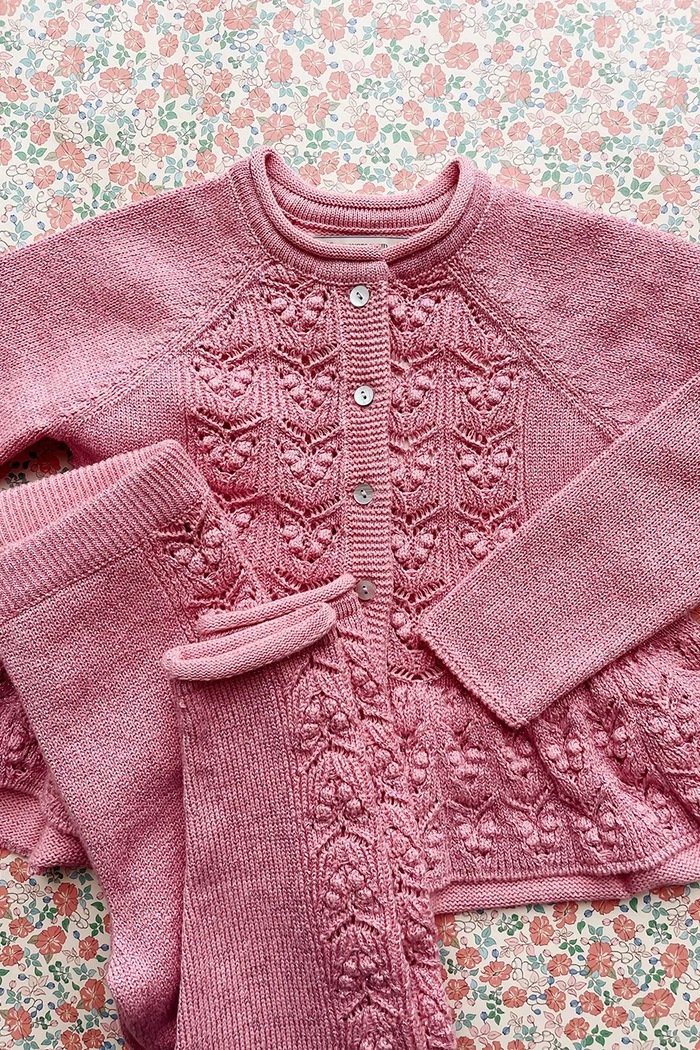 Dječje tajice Konges Sløjd CABBY KNIT PANTS KS101447 roza