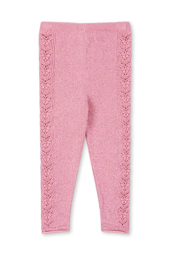 Dječje tajice Konges Sløjd CABBY KNIT PANTS KS101447 roza AW24