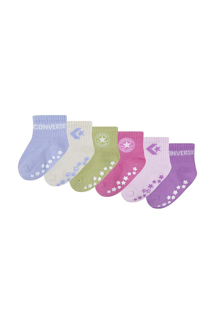 Dětské ponožky Converse 6-pack dlouhé ponožky modrá NC0305.G