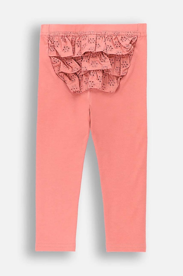 Coccodrillo legginsy bawełniane dziecięce ZC4122102FGN różowy AW24