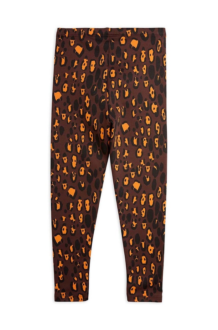 CHLAPEC Dětské legíny Mini Rodini Leopard 2473011016 hnědá