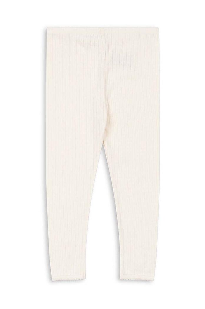 Dětské bavlněné legíny Konges Sløjd MINNIE PANTS GOTS KS101612 bílá AW24