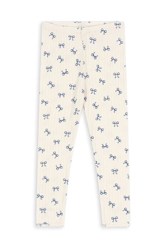 Dětské bavlněné legíny Konges Sløjd MINNIE PANTS GOTS pletenina bílá KS102058